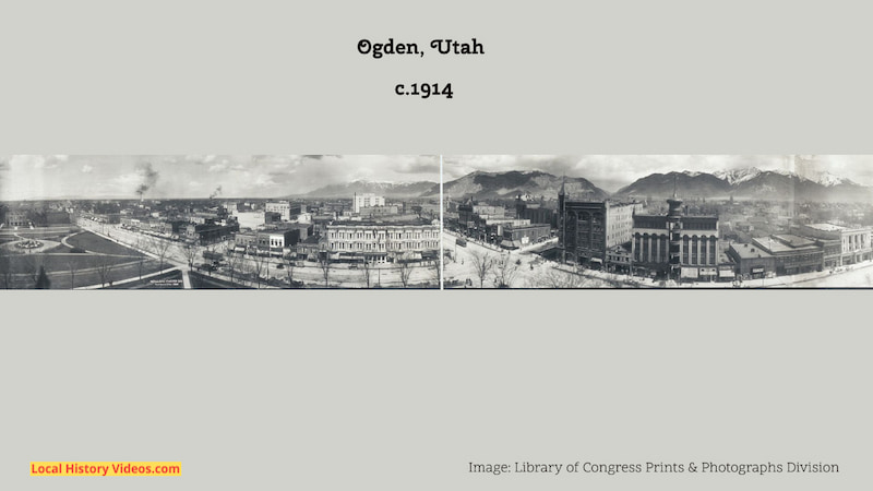 Old Panorama photo of Ogden Utah, taken around 1914