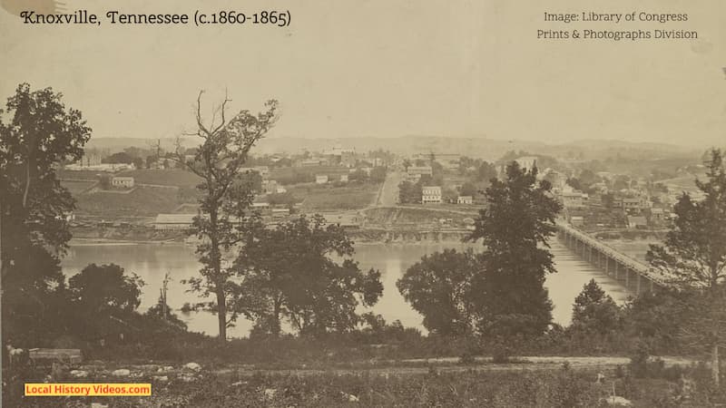 Old photo of Knoxville Tennessee in the 1860s