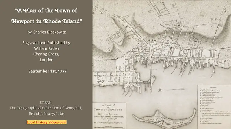 A Plan of the Town of Newport in Rhode Island published on September 1st 1777