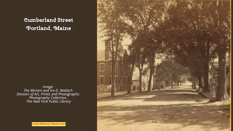 Old photo of Cumberland Street, Portland, Maine