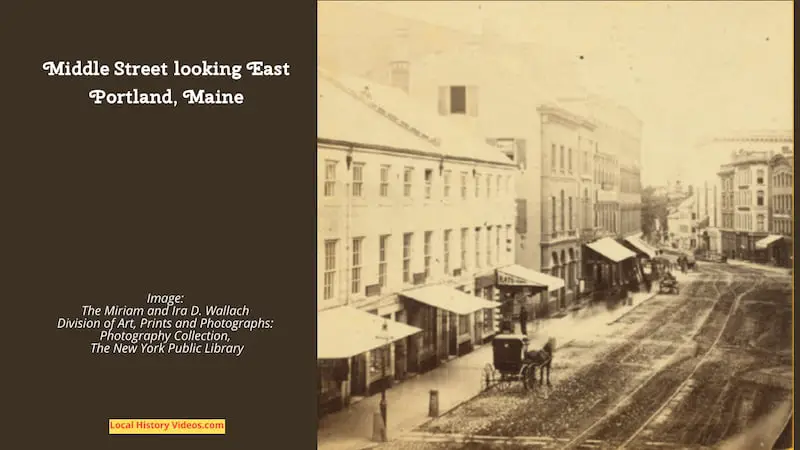 Old photo of Middle Street, Portland, Maine