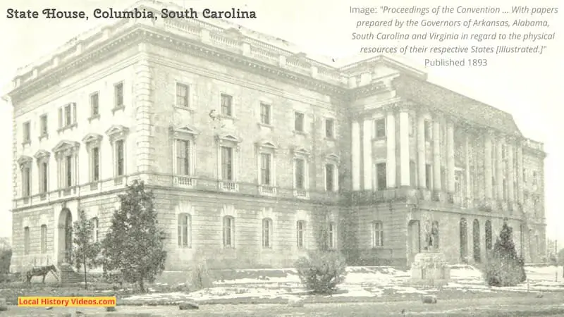 Old photo of the State House Columbia South Carolina 1893