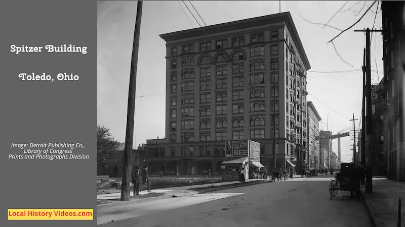 Old photo of the Spitzer Building in Toledo, Ohio