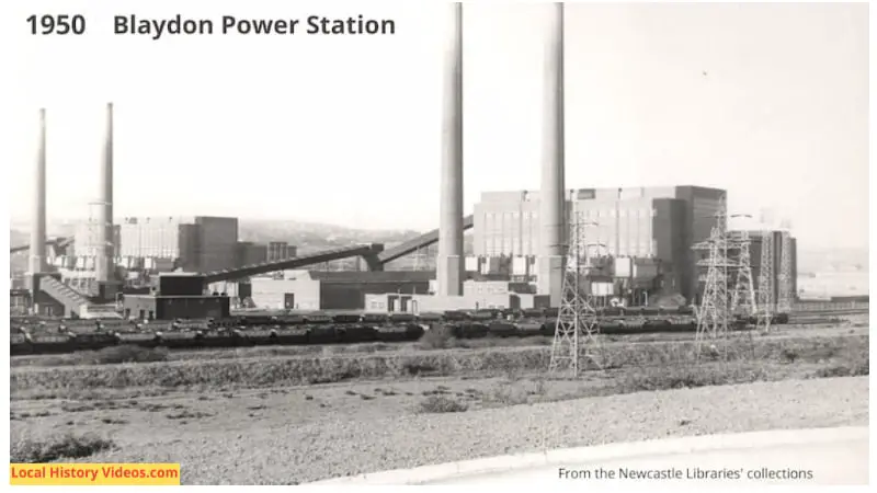 Old photo of Blaydon Power Station in 1950