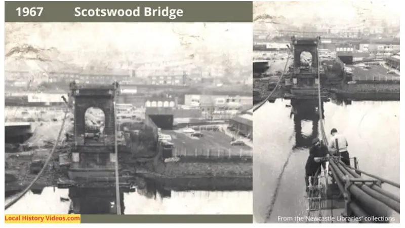 Demolition of the Chain Bridge Old Scotswood Bridge 1967