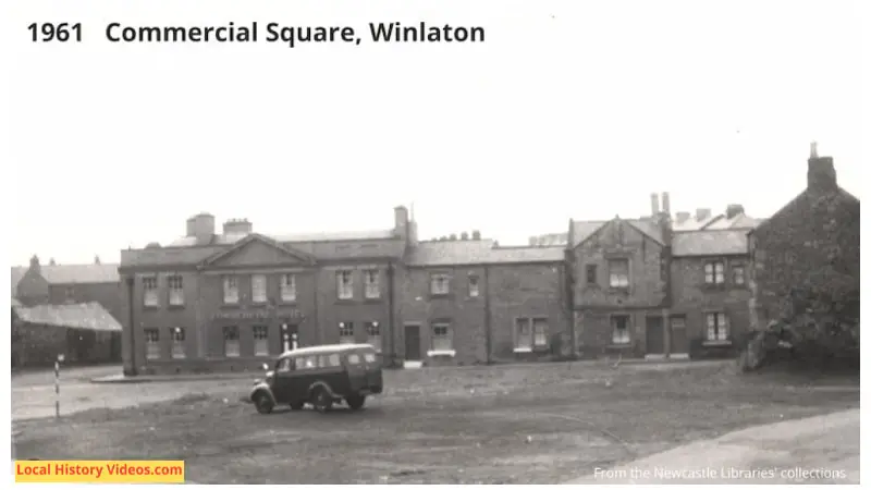 Old photo of Commercial Square in Winlaton, taken in 1961