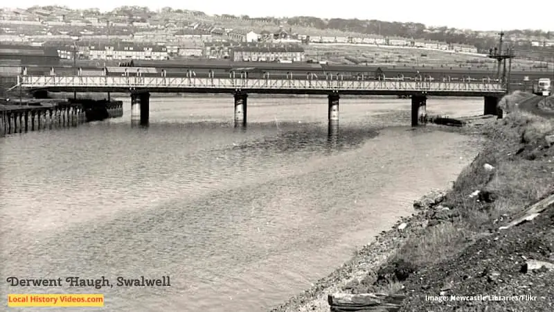 Old photo of Derwent Haugh next to the River Tyne at Swalwell, taken in 1940