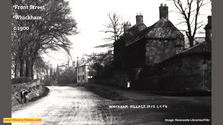 Old photo of Front Street, Whickham, taken around 1900