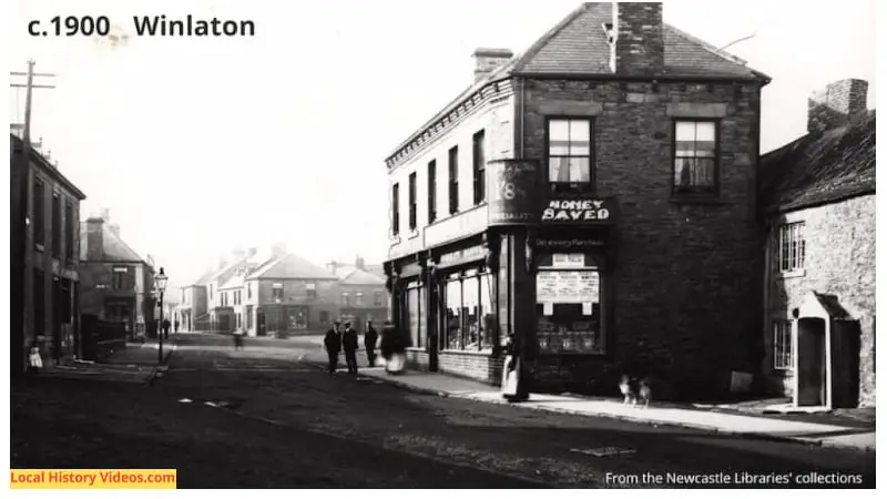 Old photo of Front Street, Winlaton, taken around 1900