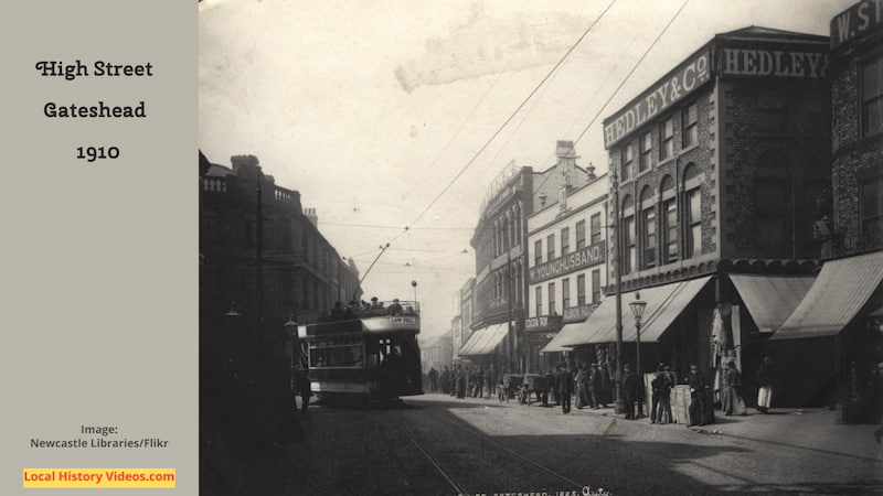 Old photo of Gateshead's High Street in 1910