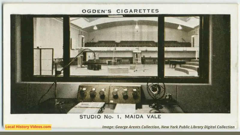 Old Ogden's Cigarettes card of Studio No 1 at Maida Vale