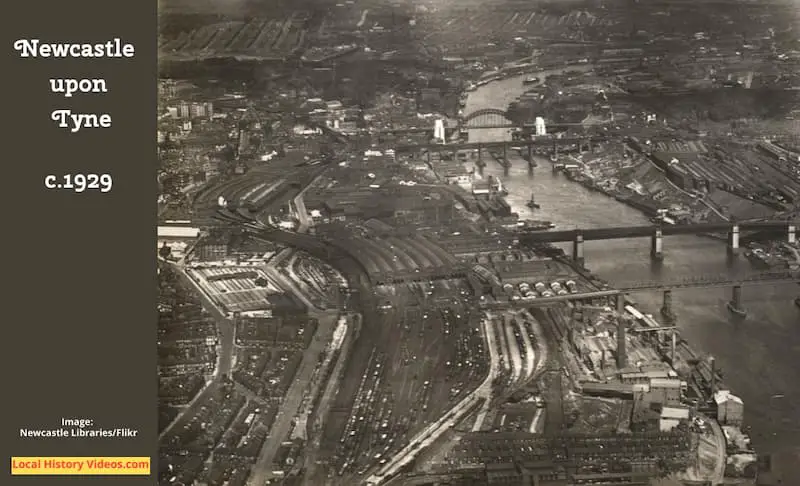 Old Aerial photo of Newcastle upon Tyne c1929