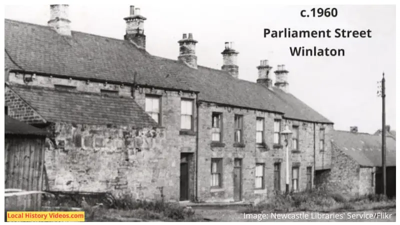 Old photo of Parliament Street, Winlaton, taken about 1960