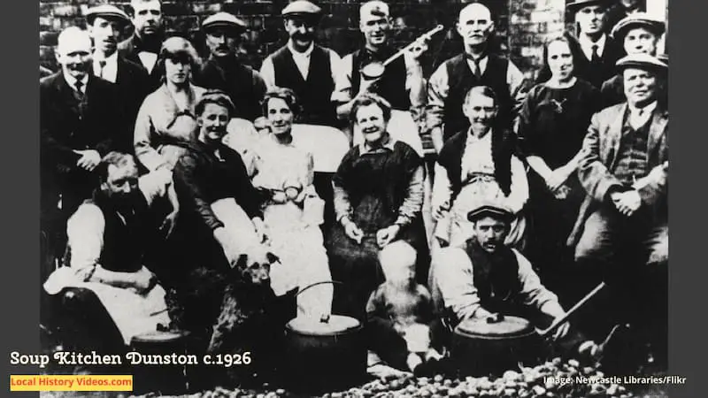 Old photo of (volunteers at?) the Dunston Soup Kitchen, taken around 1926