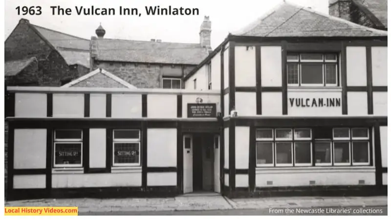 Old photo of Winlaton's Vulcan Inn taken in 1963