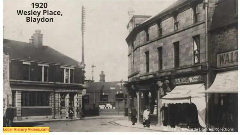 Old photo of Wesley Place, Blaydon, taken in 1920