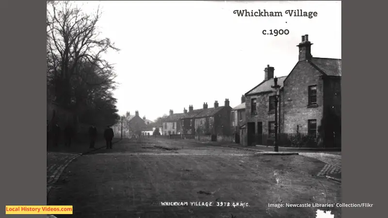 Old photo of Whickham village, taken around 1900