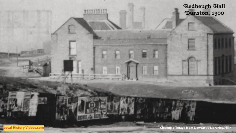 Closeup of an old photo of Redheugh Hall, Dunston, in 1900