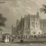 old picture of Lancaster Castle Lancashire 1836