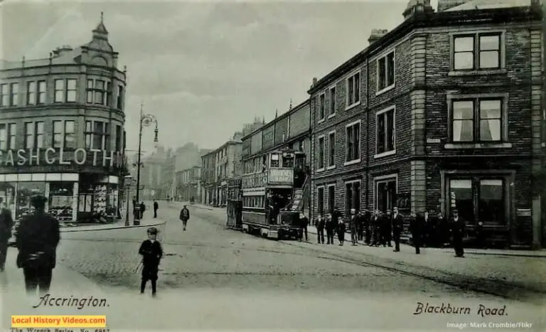 Old Photo of Blackburn Road Accrington Lancashire 1904