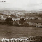 Old photo postcard of Colne Lancashire from Winewall