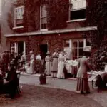 Old Photo of Suffragettes at a Garden Party at Dorset Hall Merton London