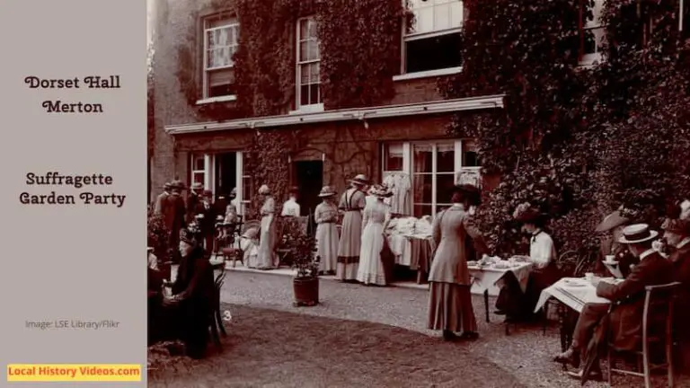 Old Photo of Suffragettes at a Garden Party at Dorset Hall Merton London