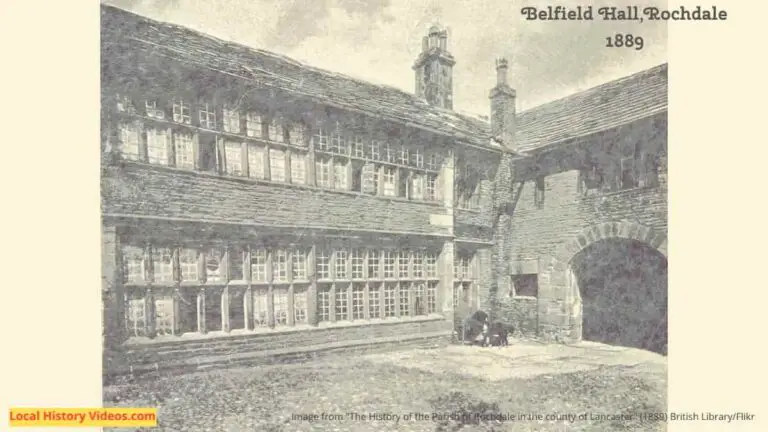Old photo of Belfield Hall Rochdale England 1889