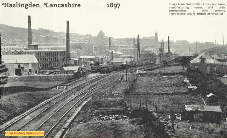 Old photo of Haslingden Lancashire England 1897