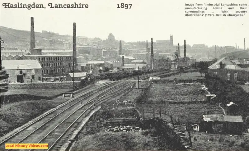 Old photo of Haslingden Lancashire England 1897