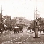 Old photo postcard of Eden Street Junction Kingston upon Thames 1925