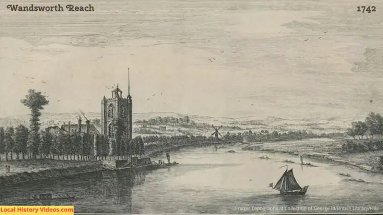 Old picture of Wandsworth Reach published 1742