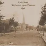 Old postcard of Park Road Hampton Hill Richmond upon Thames London 1919