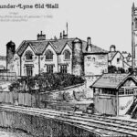 Old picture of the Old Hall at Ashton-under-Lyne England