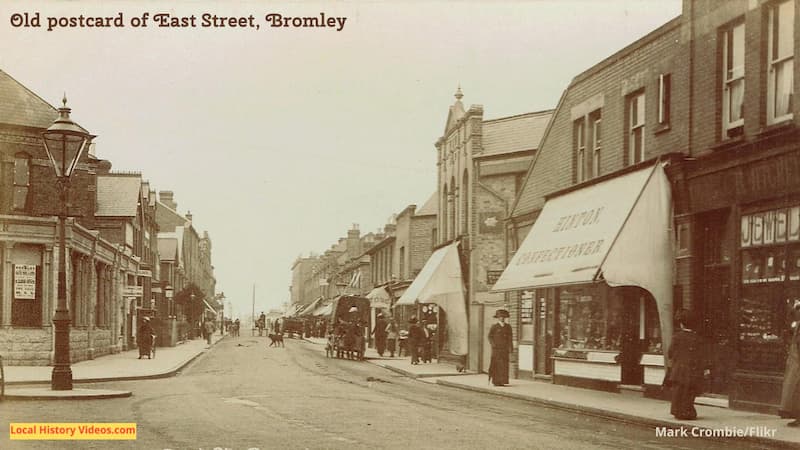 Old Photo postcard of East Street Bromley