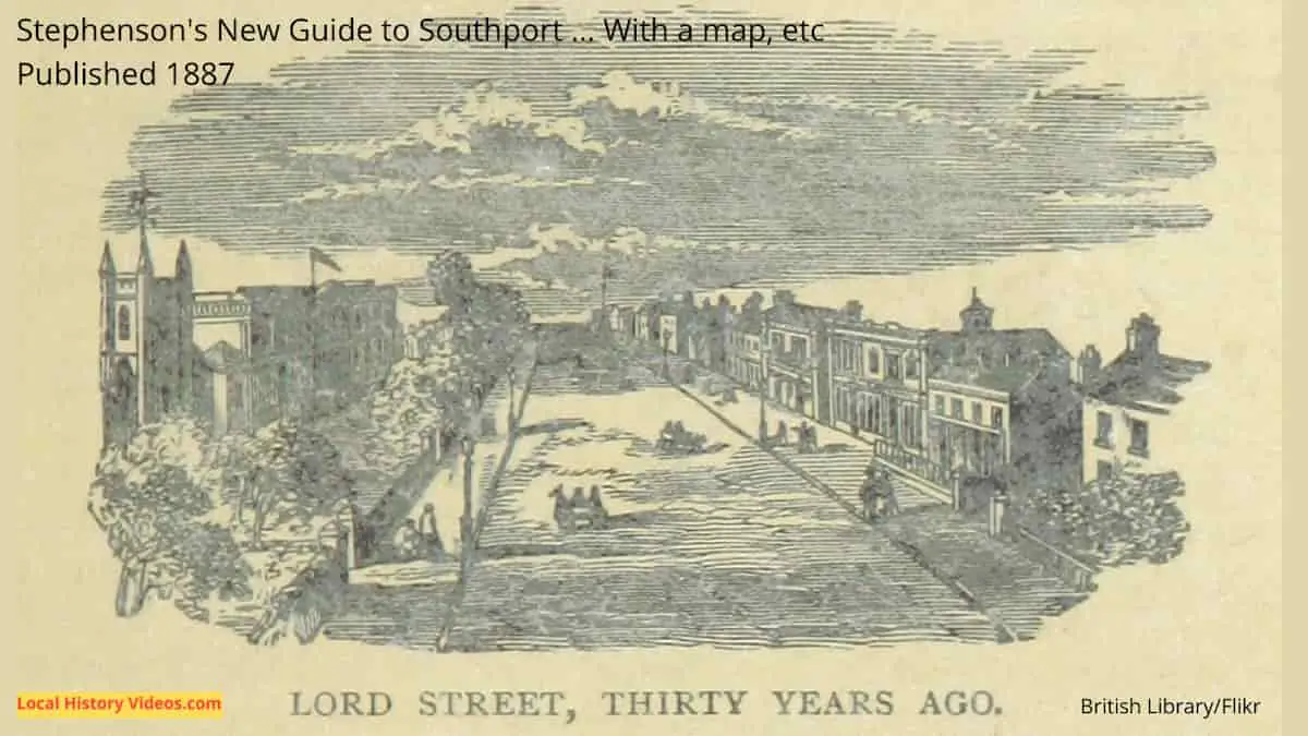 old picture of Lord Street Southport uk published 1887