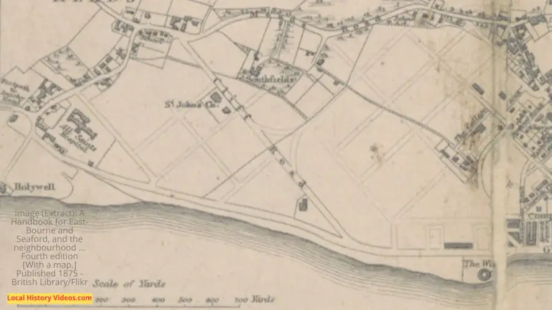 Extract 2 of Old map of Eastbourne East Sussex published 1875