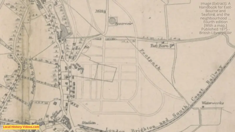 Extract 3 of Old map of Eastbourne East Sussex published 1875