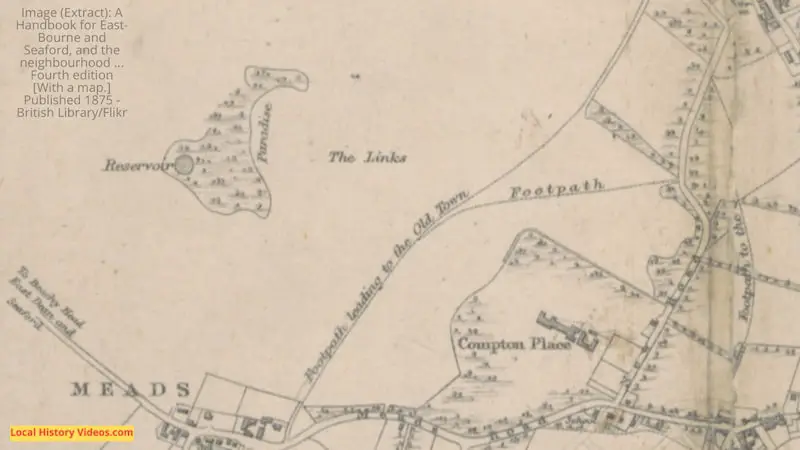 Extract 4 of Old map of Eastbourne East Sussex published 1875