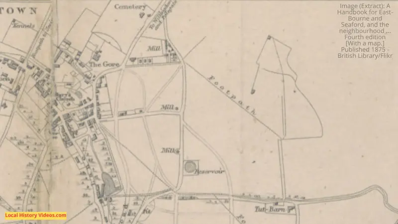 Extract 5 of Old map of Eastbourne East Sussex published 1875