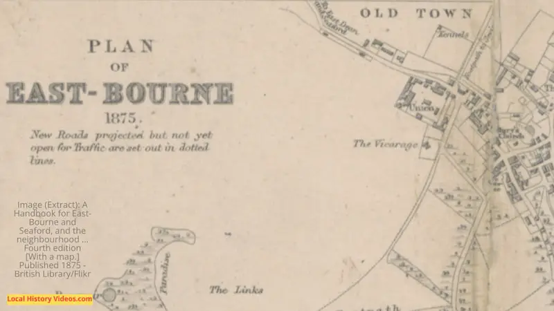 Extract 6 of Old map of Eastbourne East Sussex published 1875