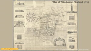 Old map of of Winchester England 1750