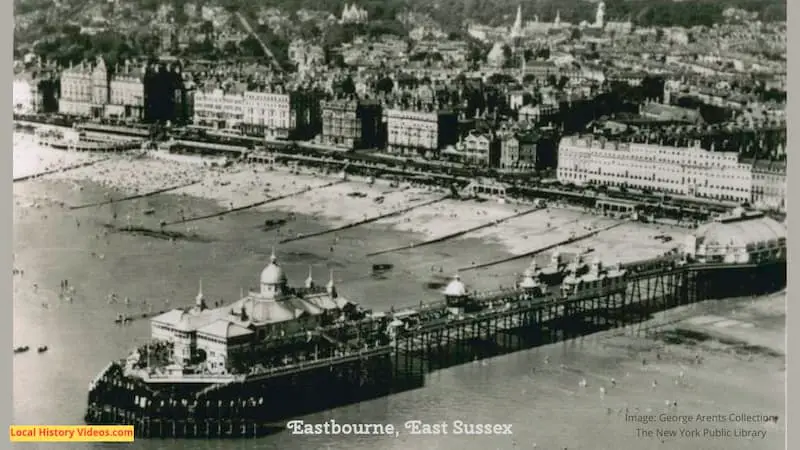 Old photo cigarette card of Eastbourne Pier East Sussex