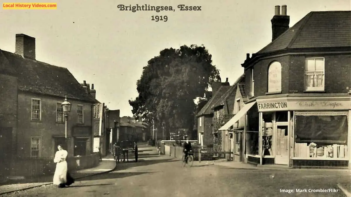 Old photo postcard of Brightlingsea Essex 1919