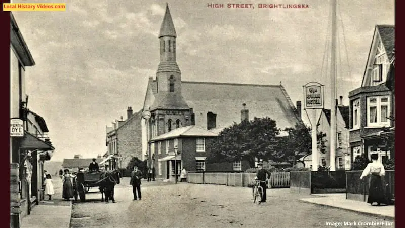 Old photo postcard of Brightlingsea High Street Essex