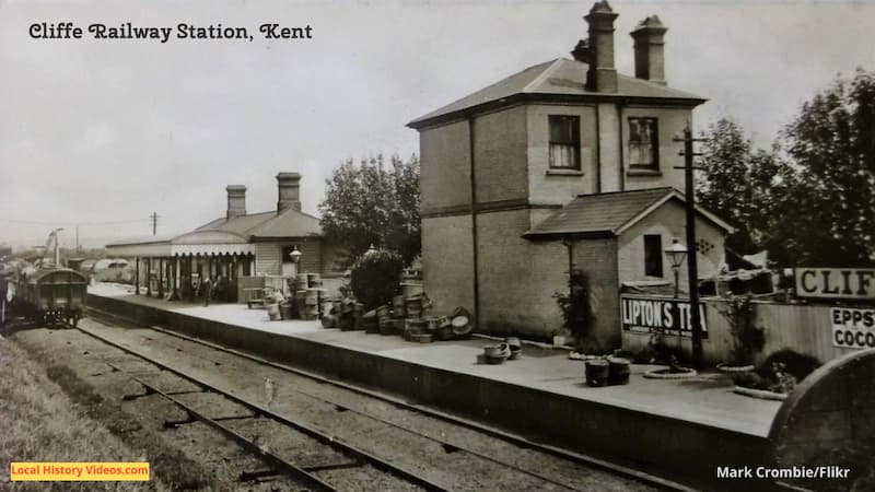 Old photo postcard of Cliffe Railway Station Kent