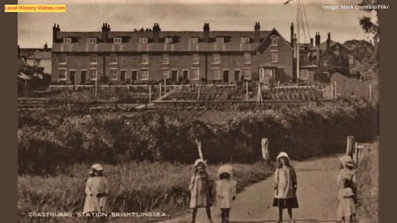 Old photo postcard of Coastguard Station Brightlingsea Essex