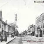 Old photo postcard of High Street Brentwood Essex