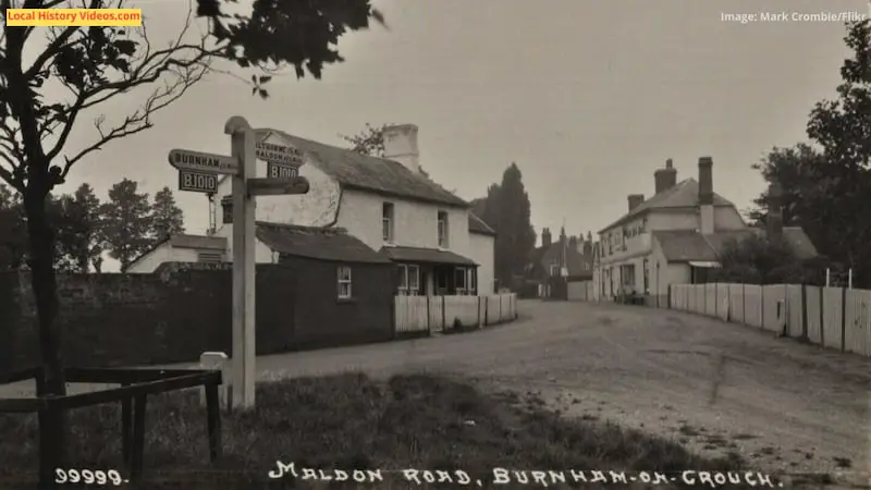 Old photo postcard of Maldon Road Burnham-on-Crouch Essex