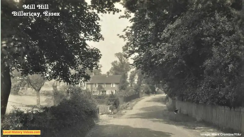 Old photo postcard of Mill Hill Billericay Essex